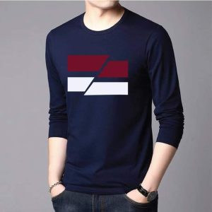 Blue Box full sleeve cotton T shirt for men